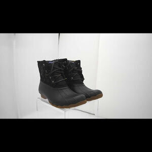 Sperry Women's Saltwater Boots, Black, 9